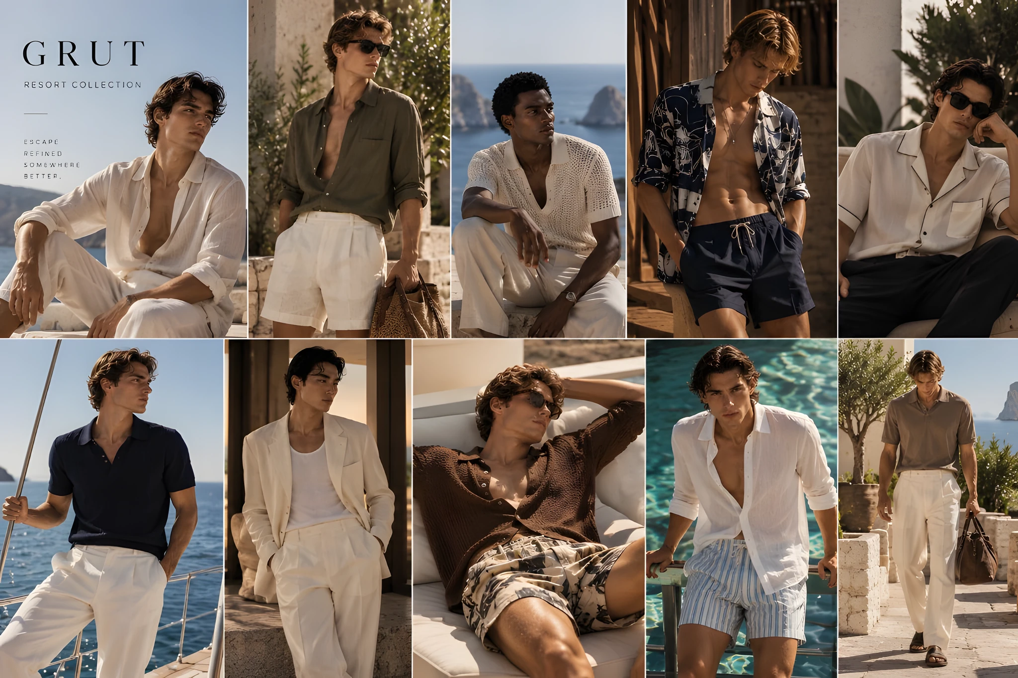 Editorial GRUT Men Resort Vol. II, diez looks de verano