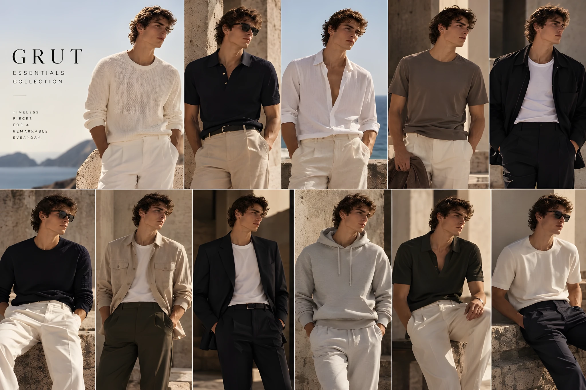 Editorial GRUT Men Essentials, once looks esenciales